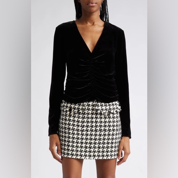 Veronica Beard Pelona Velvet Blouse NWT size 6 - Picture 8 of 11